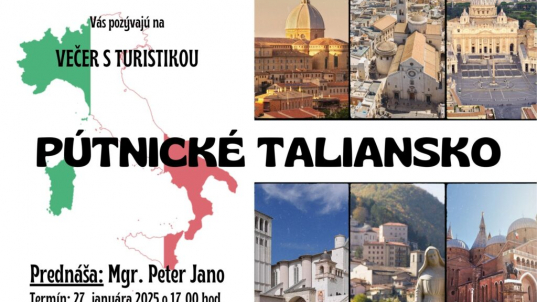 Večer s turistikou: Pútnické Taliansko