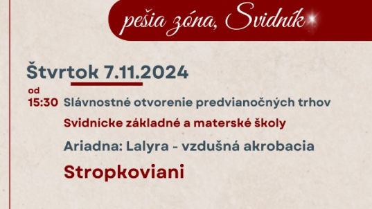 Predvianočné predajné trhy 2024